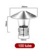 75-160mm Ventilated Rain Cap Stainless Steel Exterior Wall Air Outlet Stove Pipe Protector Cover Chimney Exhaust Hood Fireplaces