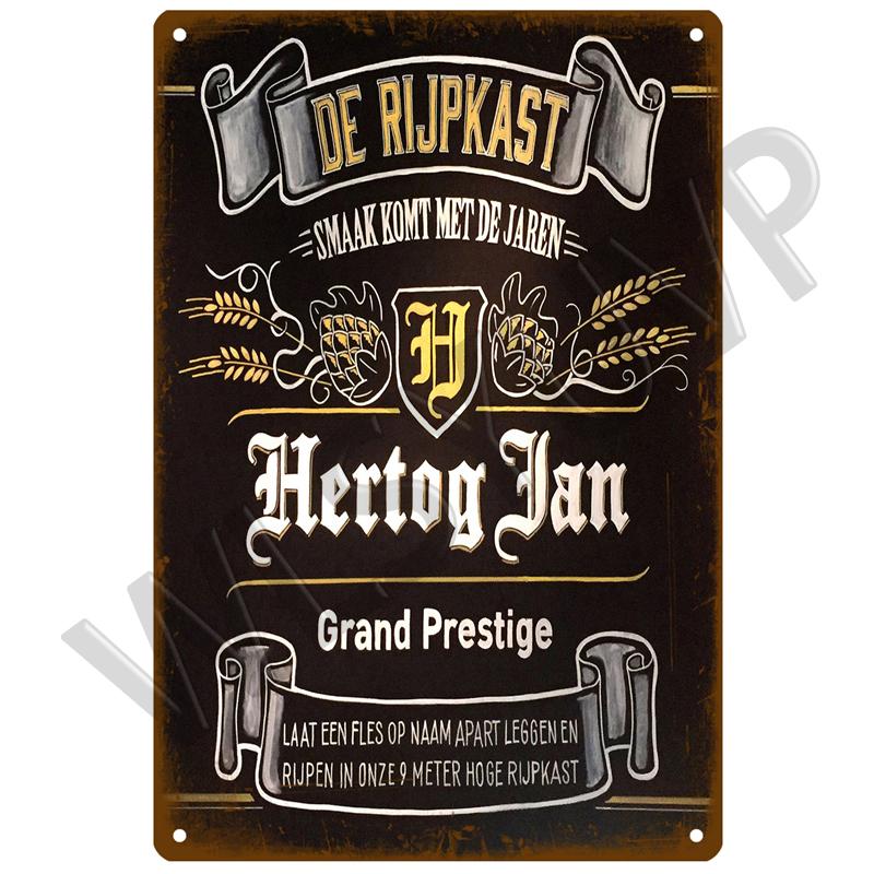 Hertog Jan Retro La Chouffe Metallskilt Blikkskilt Whisky Belgia Øl Plakett Metall Veggdekor Vintage Dekor Plakater Skilt Man Cave