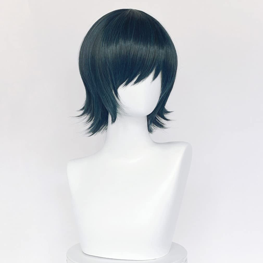 LAOBAO Cosplay Wig Himeno Wig Heat Resistant Disguise Wig Costume Accessory Pink Navy Blue Bob Party Costume Halloween Event Cosplay Wig