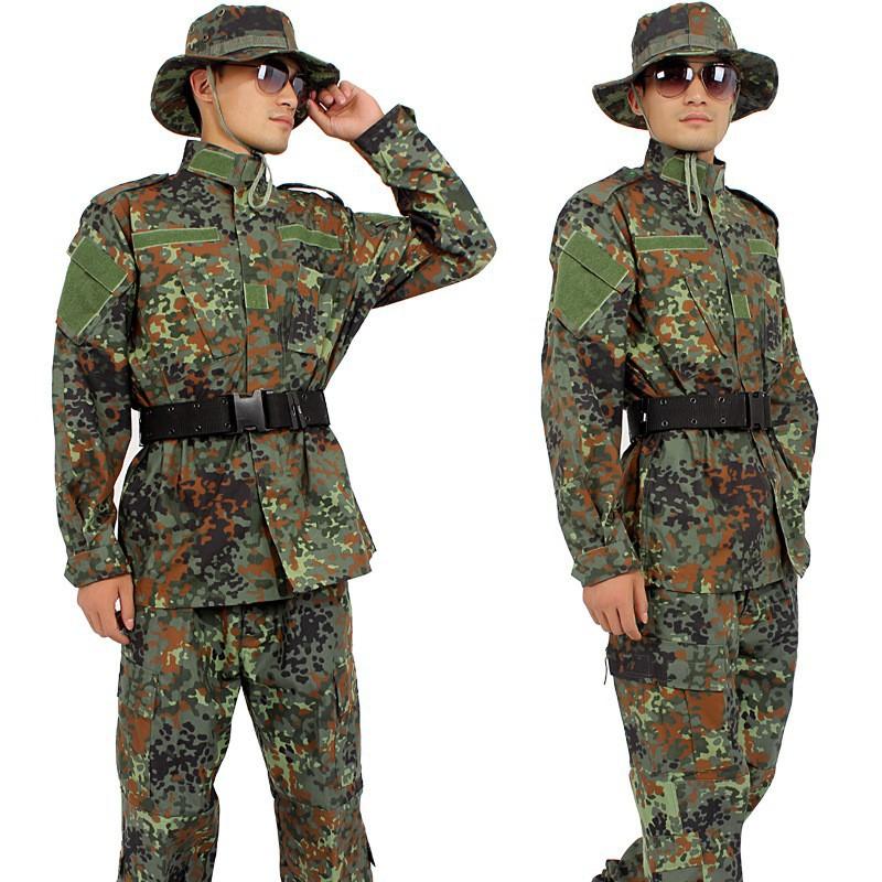 Tuta Camouflage Giungla Stile Tedesco Abbigliamento Uomo Resistente all'Usura Misto Poliestere/Cotone Allenamento Attrezzatura Militare CS Outdoor
