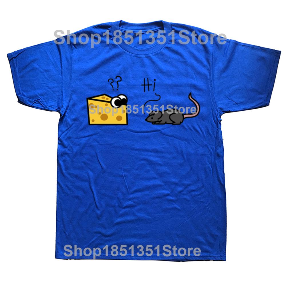 Funny Cheese Rats Graphic Tshirts Men Womens Fashion Casual Tshirt 100 Cotton Loose Oversized Rat Lovers T Shirt