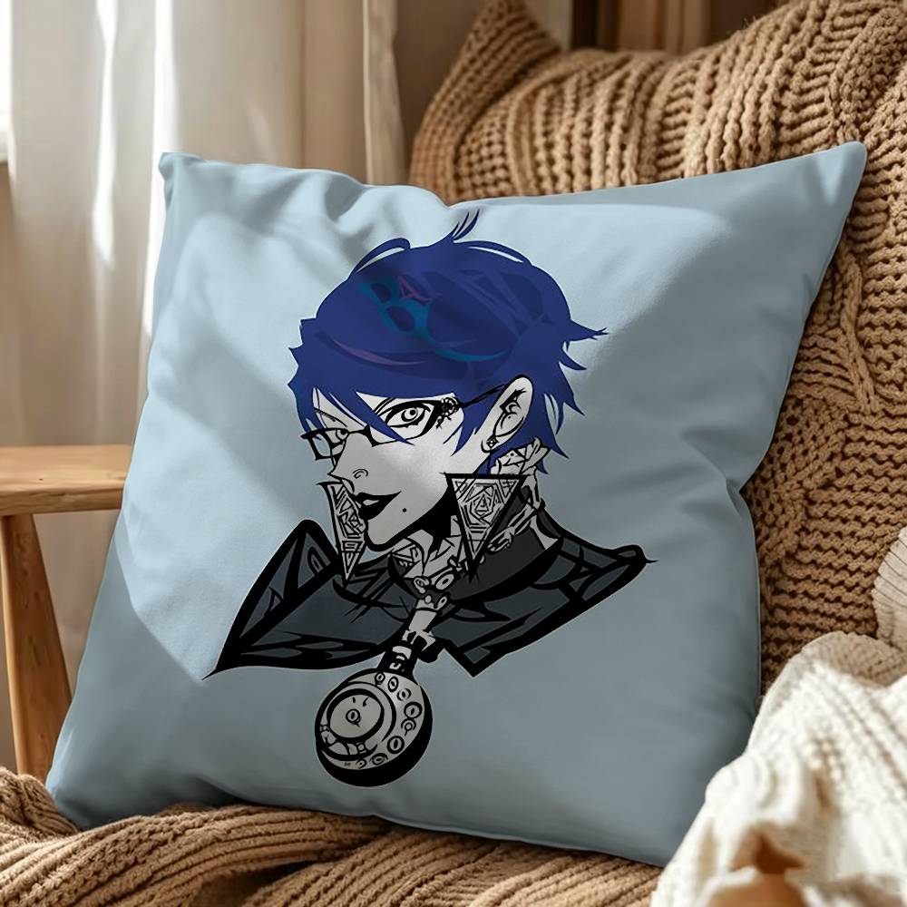Game B-Bayonetta Double-Sided Printed Cushion Cover Bedroom Bedside Sofa Pillow Case