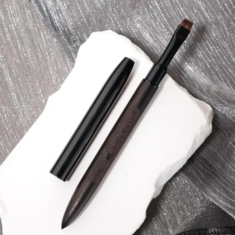 

Гель-ручка для нейл-арта с японским сандалом, кисть с коротким ворсом для нанесения базового геля, квадратная/круглая форма.