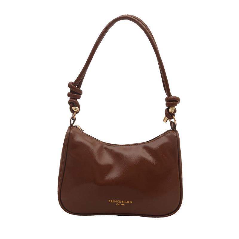 Premium silver small bag women's 2025 new spring and summer versatile baguette messenger bag fashion shoulder armpit bag