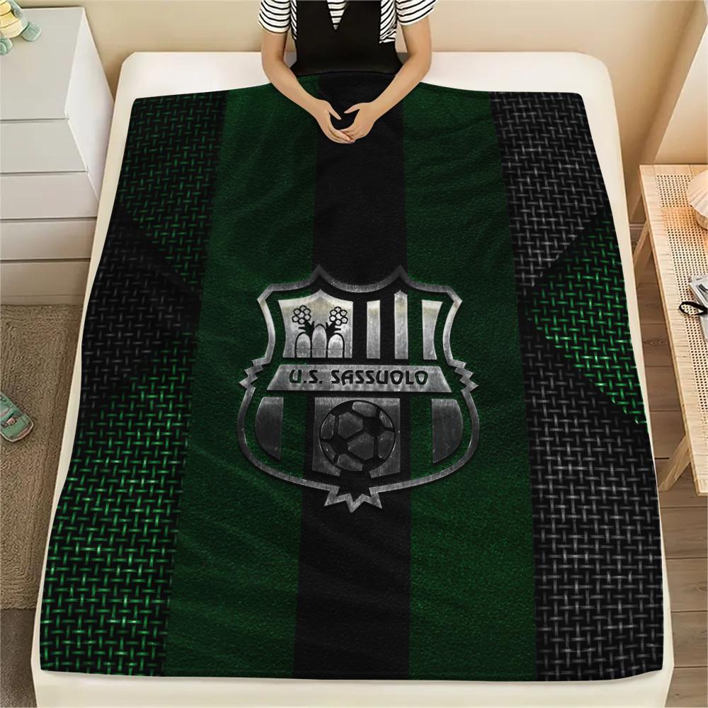 Football Club Sassuolo, Coperta in Flanella con Fantasia, Alta qualità, Confortevole per Tutte le Stagioni, Arredamento per la Casa, Calore e Comfort, Perfetta per Regali.