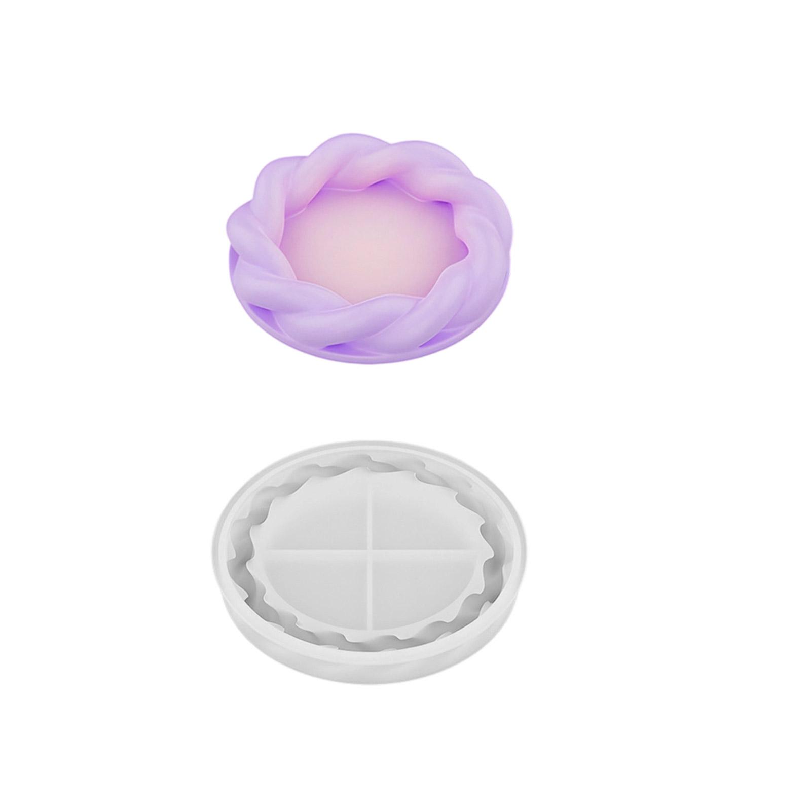 

Multipurpose Large Twist Plate Shaped Silicone Tray Adds Warmth Portable for Home Gatherings And Coffee Shop Displays S