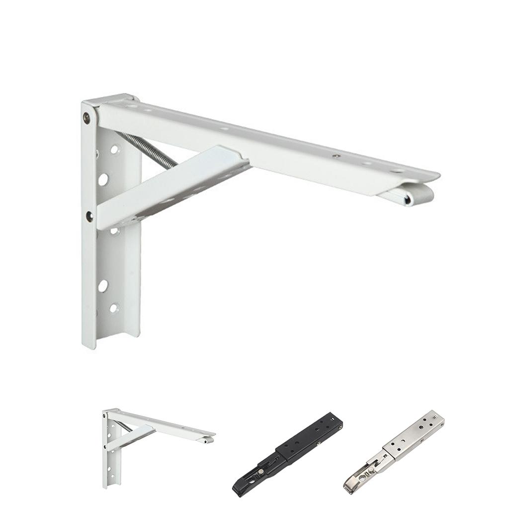 2PCS Heavy Duty Stainless Steel Table Bench Folding Shelf Bracket