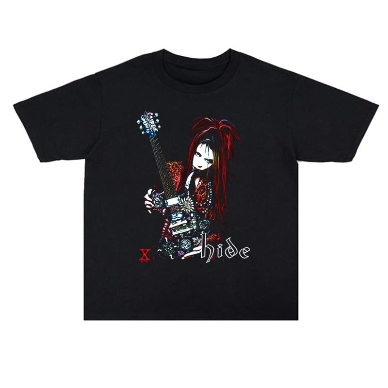 2026 Summer Metal Rock X Japan Matsumoto Hideto Hide Printed Mens and Womens Tshirt Quality Short Sleeve Men Tee