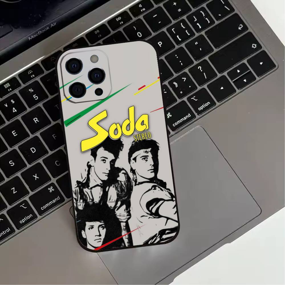 Rock Band S-Soda S-Stereo Phone Case For iPhone 17,16,15,14,13,12,11 Plus,Pro Max,XS,Soft Silicone Black Cover