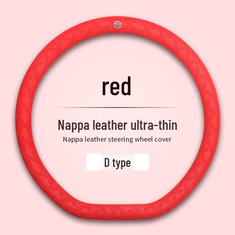 Napa Leather 3D Textured Non-Slip Steering Wheel Cover for Nissan Models