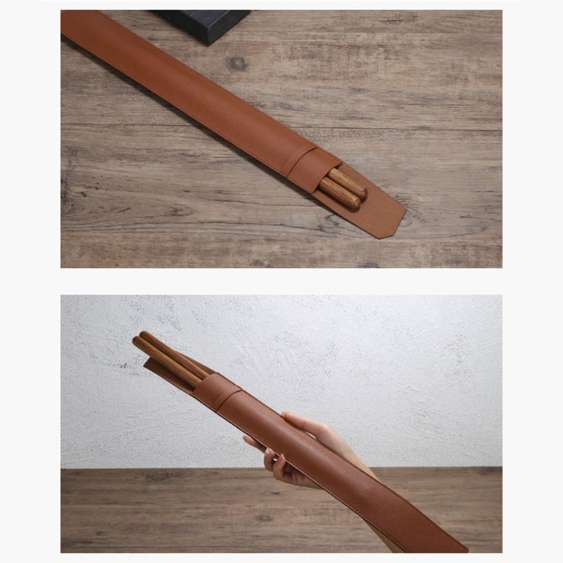 Drumstick Protective Case PU Leather Portable Drumsticks Storage Pouch Waterproof Drum Stick Bag Easy to Carry