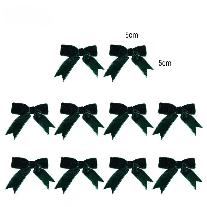 10/100x Red Christmas Bow Velvet Christmas Wreath Bow Christmas Tree Topper Bows Garland Hanging Ornaments DIY Craft Party Gifts
