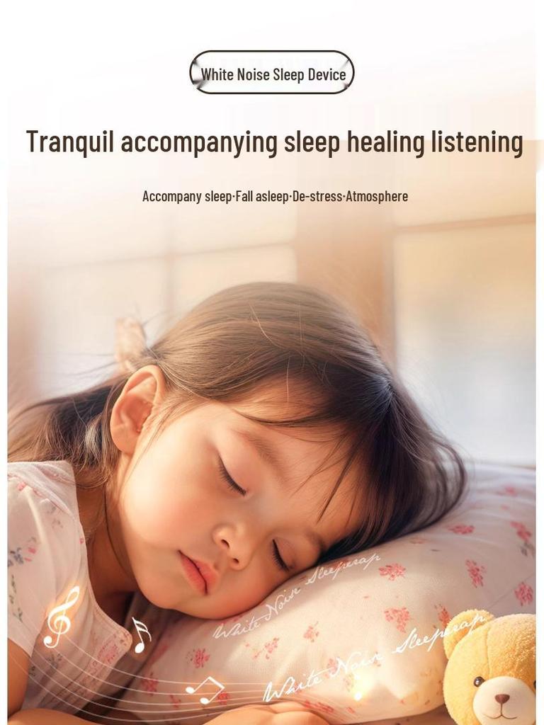 Handheld Smart White Noise Device with Natural Sounds, Stress Relief, Baby Soothing, and 7-Color Light.