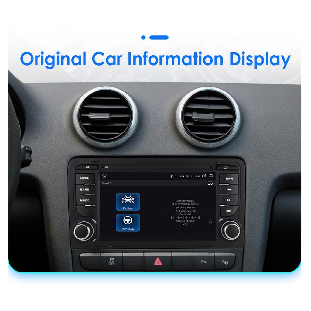 OSSURET 8Core DSP Car Multimedia Player for RS3 Sportback A3 8P S3 2003-2013 Carplay 4G Autoradio RDS GPS BT 4G-LTE WiFi AI  Intelligent Navigation
