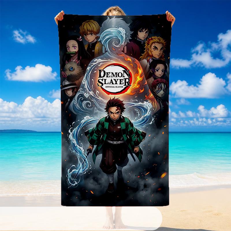 Demon Slayer Beach Towel, Soft Large Absorbent Towel For Beach Swimming Pool Travel Vacation