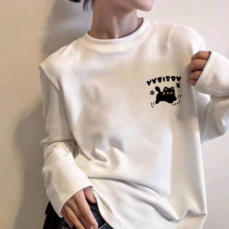 

Women s Double-Sided Polar Fleece Top: Round Neck, Printed, Long Sleeve, Plus Size, Autumn/Winter 2025 Collection. 2XL (130-145 lbs)