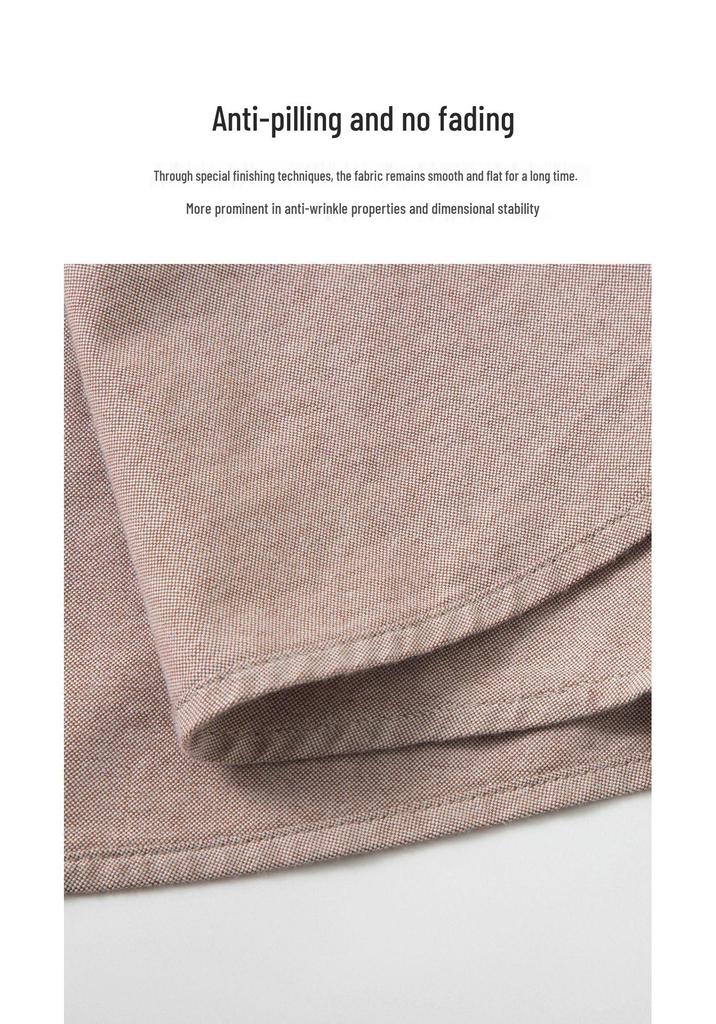 Men's Pure Cotton Oxford Short-Sleeve Button-Down Shirt - Summer 2026 New Style for Casual Business Wear