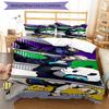 3pcs Jujutsu Kaisen Bedding Set Duvet Cover Closure Includes 1 Duvet Cover & 2 Pillowcases, Soft and Comfortable for All Seasons.