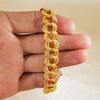 24K Gold Plated 1.2cm Wide Engraved Middle Eastern Luxury Bracelet for Men and Women - Perfect for Festivals or Gifts