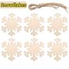 DIY Wooden Christmas Ball Decoration Round Blank Wood Slices Paint Ornament Xmas Tree Hang Pendant Craft Home Decor Baubles Tag