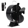 Heat Powered Stove Fan Aluminum Alloy 4 Blades Strong Wind Fireplace Fan for Home