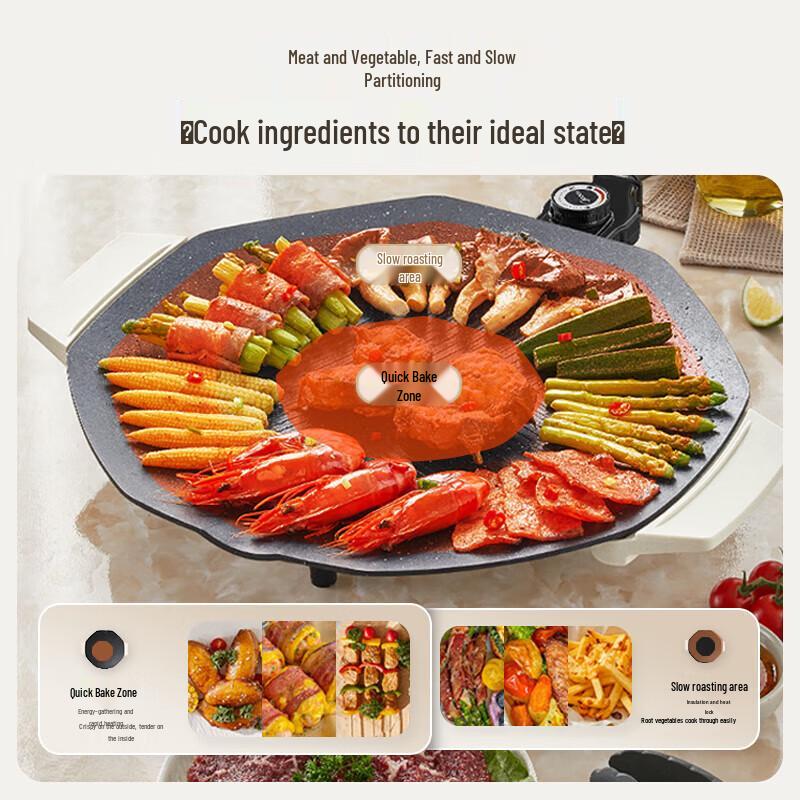 Midea Multi-Function Electric Grill & Griddle CN plug (adapter included)
