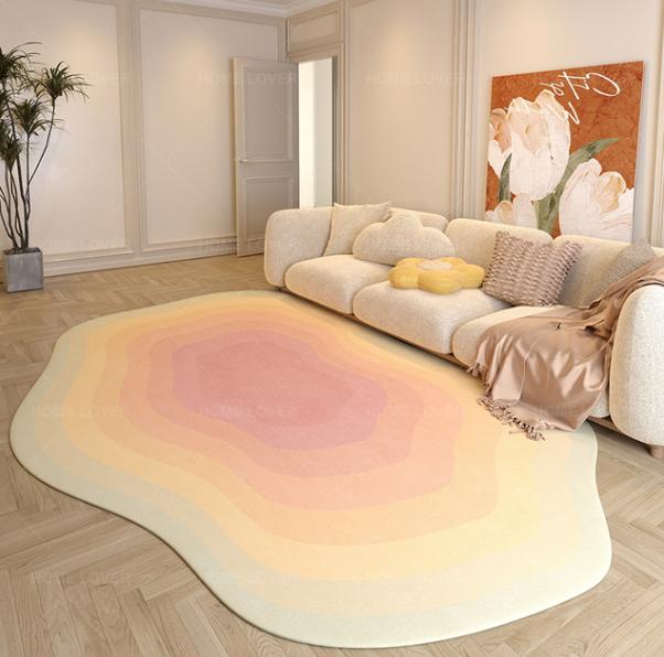 Nordic Style Irregular Carpets for Living Room Fluffy Soft Bedside Rug Heterogonal Bedroom Decor Plush Carpet Simple Thicken Mat