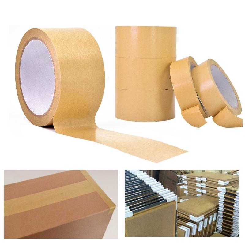 Brown Packing Tape Roll of 25 Yards Paper Packaging Tape Strong Packing Tape for Shipping Parcel Box Moving House