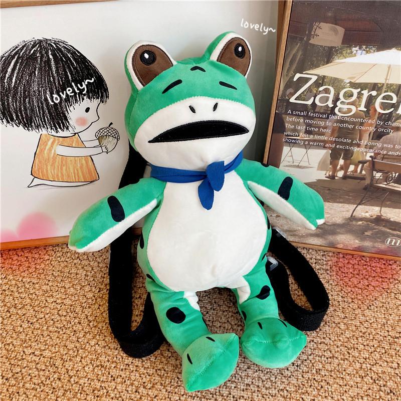 Schoolbag Internet Celebrity Frog Plush Toy Backpack Cute Cute Doll Doll Children Holiday Birthday Gift School Bag