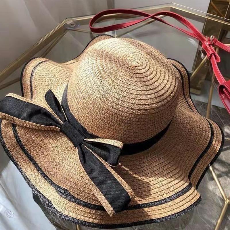 

Summer Straw Hat Beach Hat Lightweight And Breathable Sun Hat For Beach Vacation Sun Protection Travel Wear Matching Accessories Set