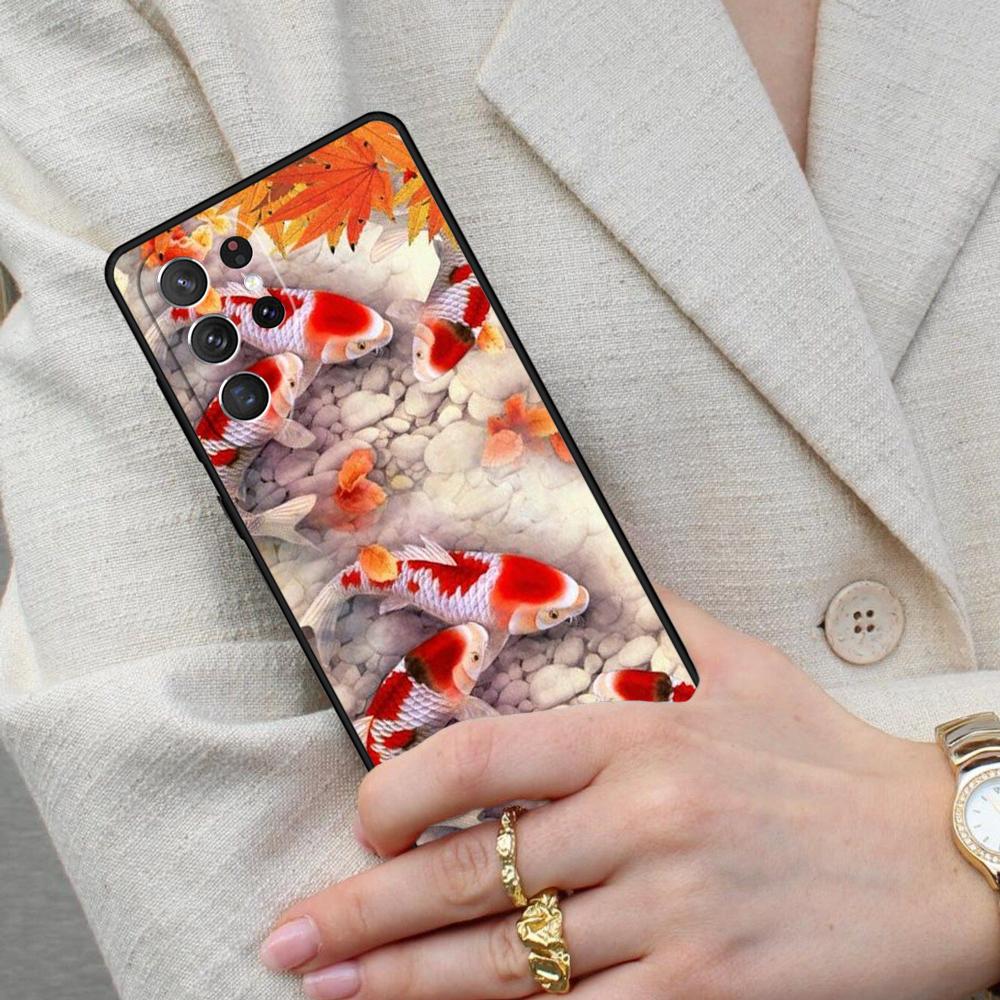 Koi Carp Fish Painting Cell Phone Case for Samsung Galaxy S26 Ultra S25 S24 S23 S22 S21 S20 Note10 Cover