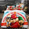 Set Biancheria da Letto 3D Cartone Animato C-Chipmunk A-Alvin Set Letto Stampato Copripiumino Lenzuolo Federa Letto Coperta Morbida Dimensioni Singolo Matrimoniale King