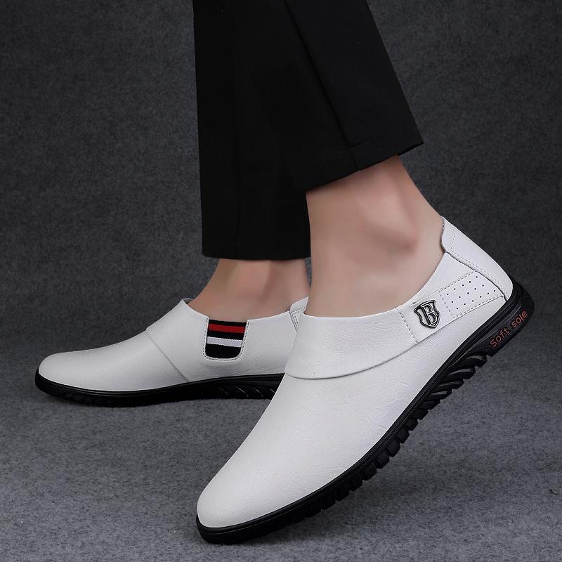 Fashion Handmade Men's Flats Genuine Leather Men Shoes Casual Brand Men Loafers Italian Moccasins Breathable Slip On Men Dress Shoes
