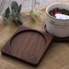 Japanese Tea Ceremony Wooden Coasters - Beech & Walnut Insulation Mats