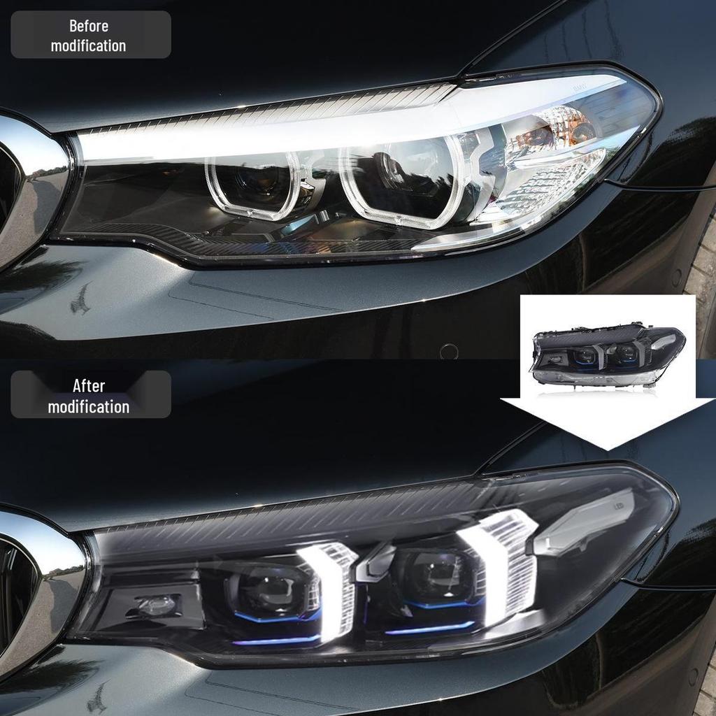 18-23 BMW 5 Series G30 G38 Headlight Assembly with New Fang DRL & Turn Signals