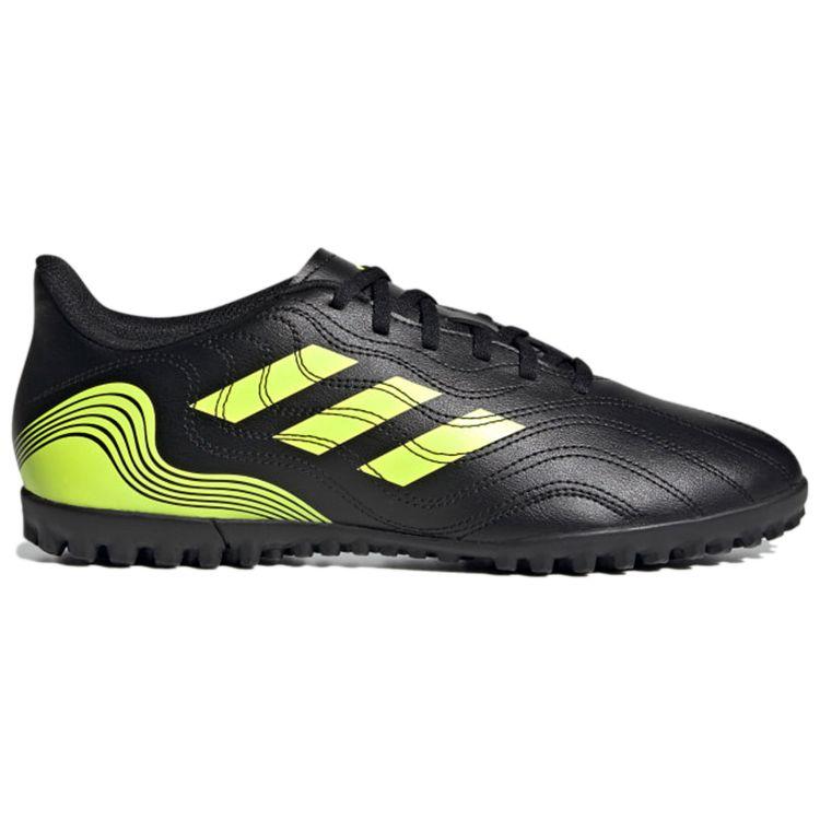 Adidas Copa Sense.4 Turf Round Toe Comfortable Trendy TF (Rubber Studs) Durable Soccer Shoes Men Soccer Shoes Black Yellow FW6547
