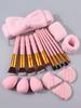 6/10/19PCS Professional Makeup Tool Set: 10 Makeup Brushes, Hair Bands, Wristbands, 6 Sponge Powder Puffs, Soft and Durable