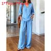 Women Casual V Neck Sweater Set With Cotton Polyester Fabric For Winter Comfort