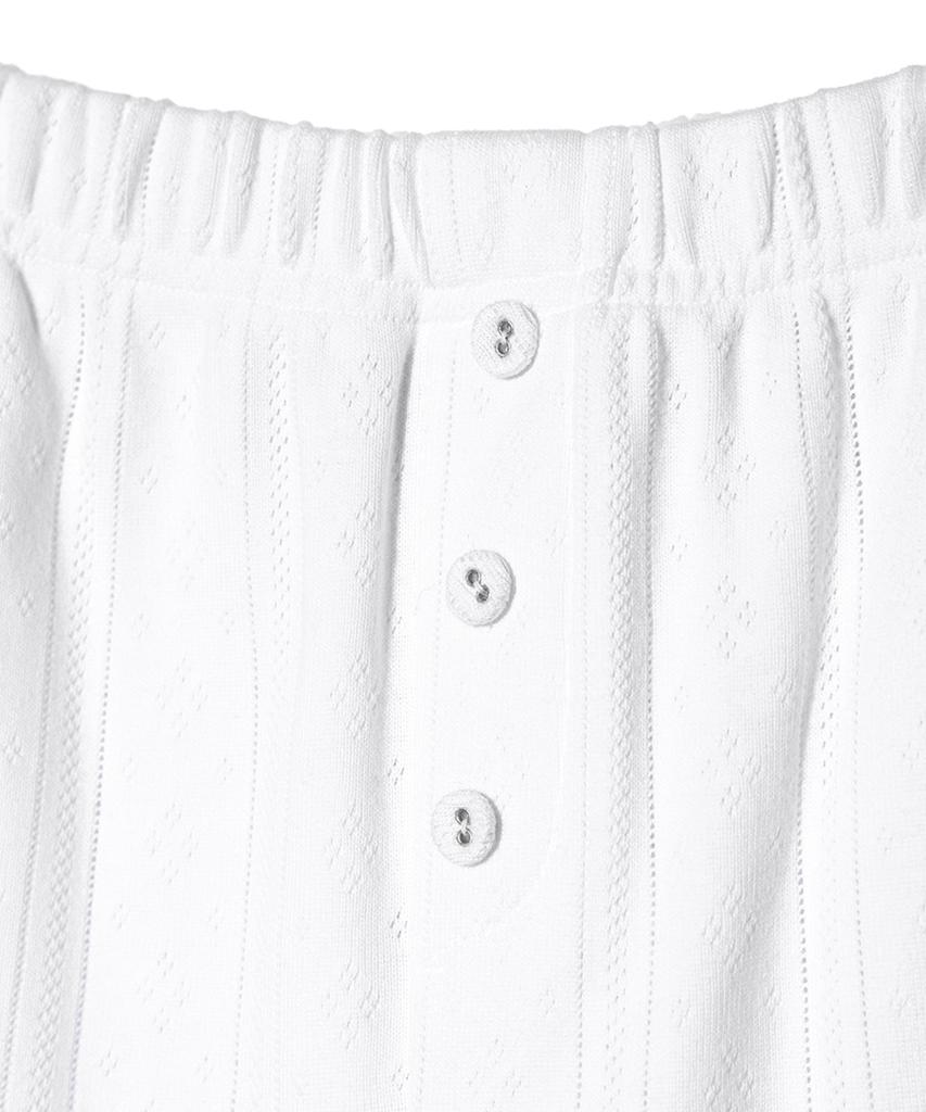 YOUHEE Eyelet Bootscut Pants White
