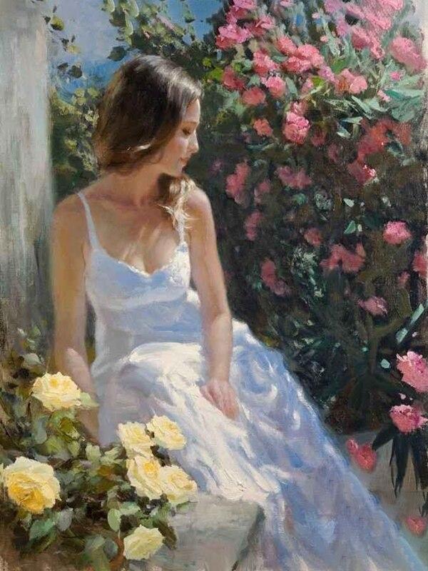 

5D Алмазная картина с цветочницей, полный стразов, вышивка, садовая мозаика, настенное искусство, домашний декор, набор для вышивки крестом Full Round 20x30CM