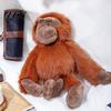 Realistic Stuffed Animal Plush Gorilla Doll, Toy for Kids, Soft Fluffy Comfortable Companion Gift Orangutan Plushie with Thick Long Fur, Home