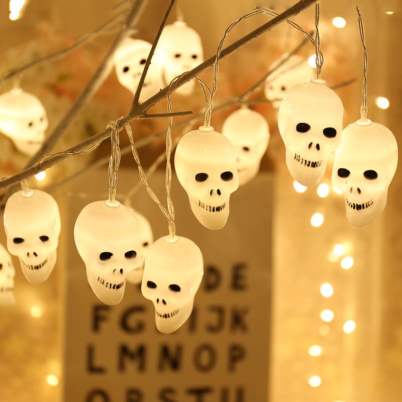 Halloween LED String Lights: Pumpkin, Spider, Skull, Ghost & Bat Decor for Party & Bar