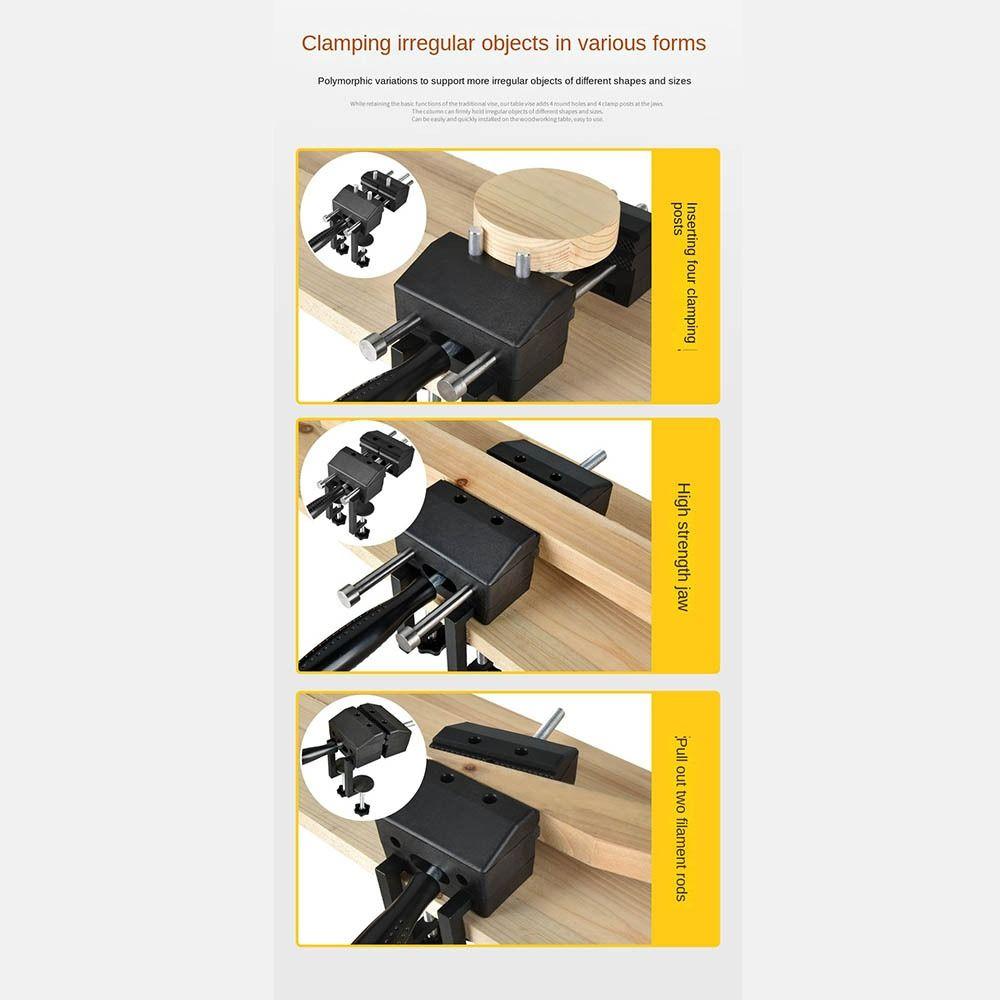 Flat Mouth Workbench Clamping Tool Multi -angle Table Clamp Vise Working Table Vise  Woodworking