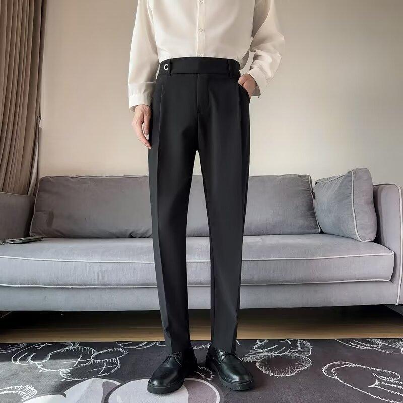 Pants Men's Trend Spring and Summer New Nine-point Small Trousers Men's Slim-fitting Drape Suit Pants Casual Trousers