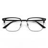 Men's TR90 Ultralight Browline Semi-Rimless Eyeglasses Frame with Anti-Blue Light, Suitable for Prescription Lenses