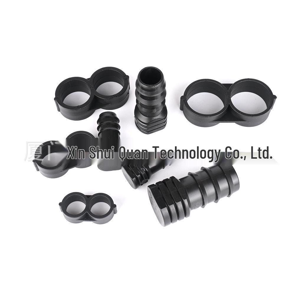 8-Shaped Plug for PE Pipe Drip Irrigation, Micro Sprinkler Fittings for 12, 16, 20, 25mm Agricultural Pipes.