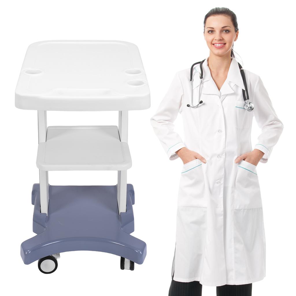 Medical Trolley Cart with Wheels Mobile Ultrasound Cart Beauty Storage Utility Cart for Dental Clinics Hospitals & Beauty Salons