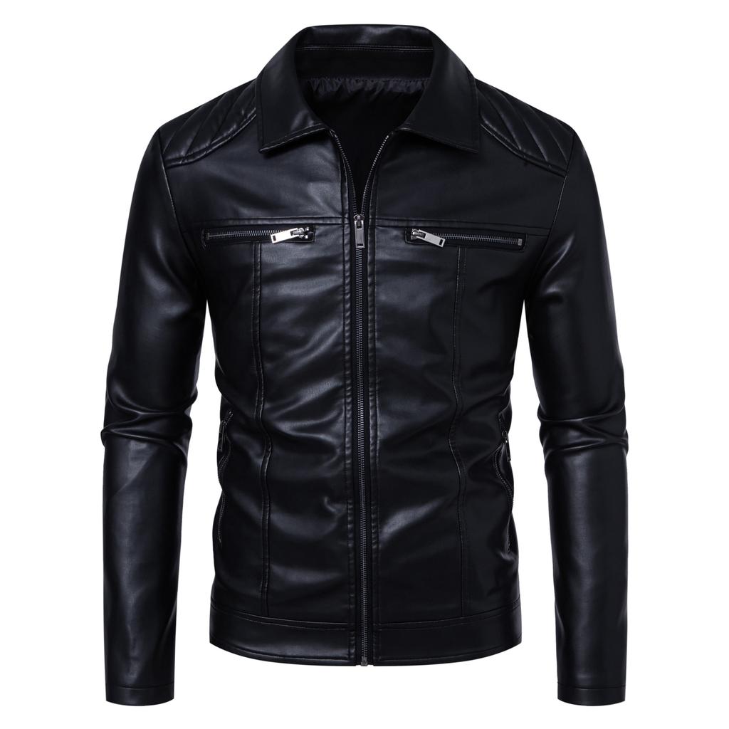European size new men's leather jacket