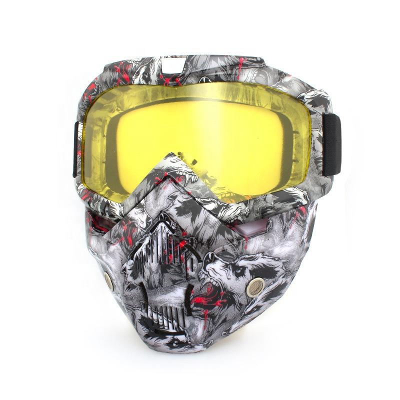 Motorcycle Goggles Face Shield Motorbike Face Shield Windproof Motocross Goggles Racing Helmet Protective Goggles Face Cover