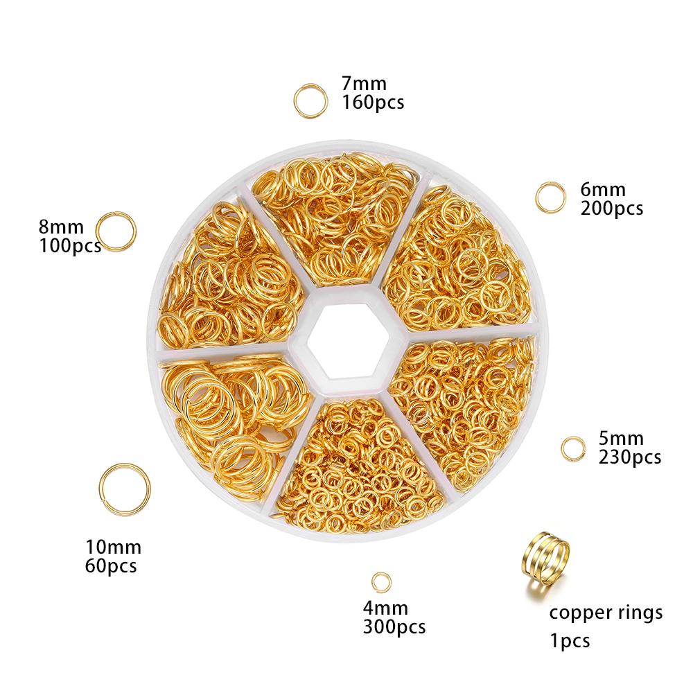 1050pcs Open Jump Rings  4/5/6/7/8/10mm Split Rings Connectors for DIY Necklace Bracelet Jewelry Accessories
